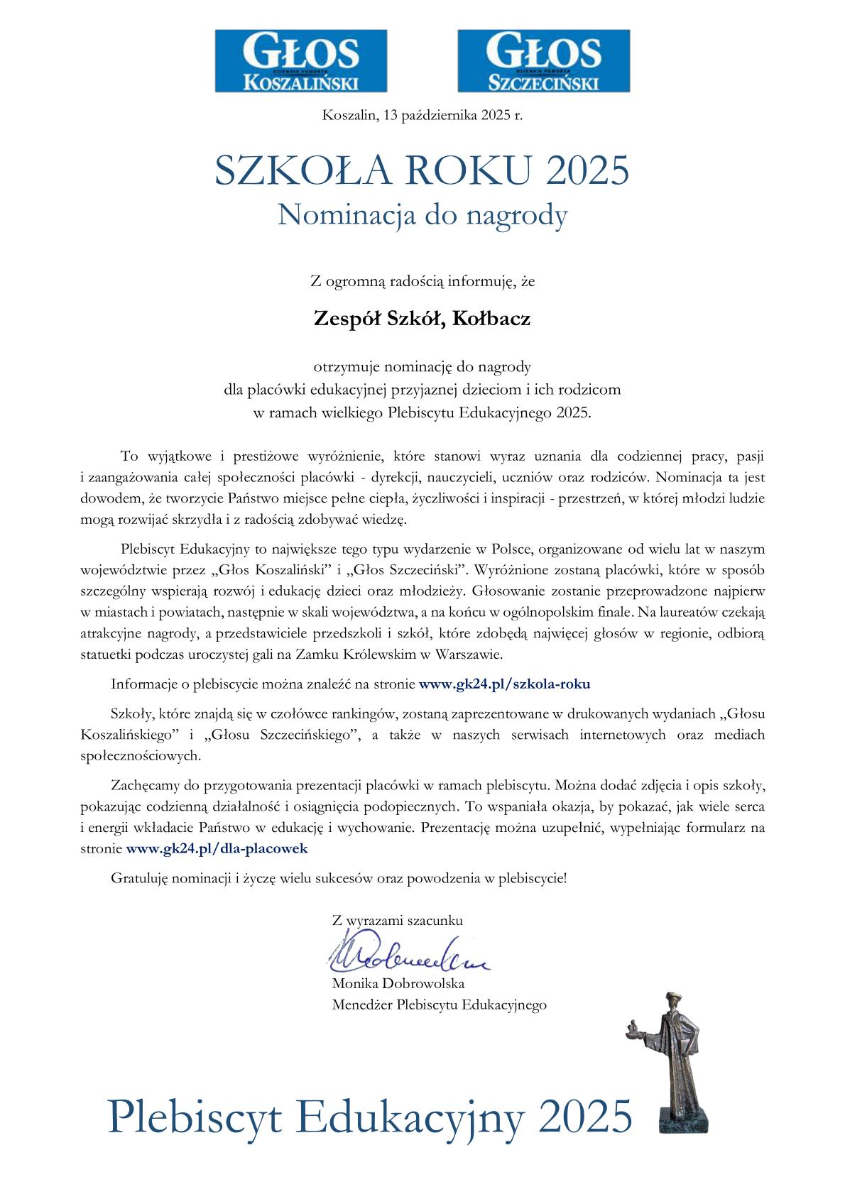 . Nominacja Szkola2025